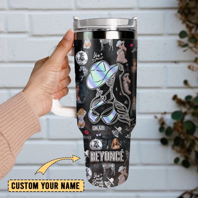 Beyoncé Music Custom Stanley Quencher 40Oz Stainless Steel Tumbler With Handle - Image 2