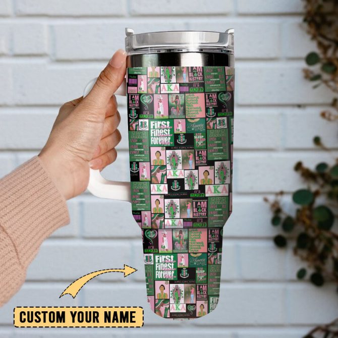 Aka First And Finest Custom Stanley Quencher 40Oz Stainless Steel Tumbler With Handle - Image 2