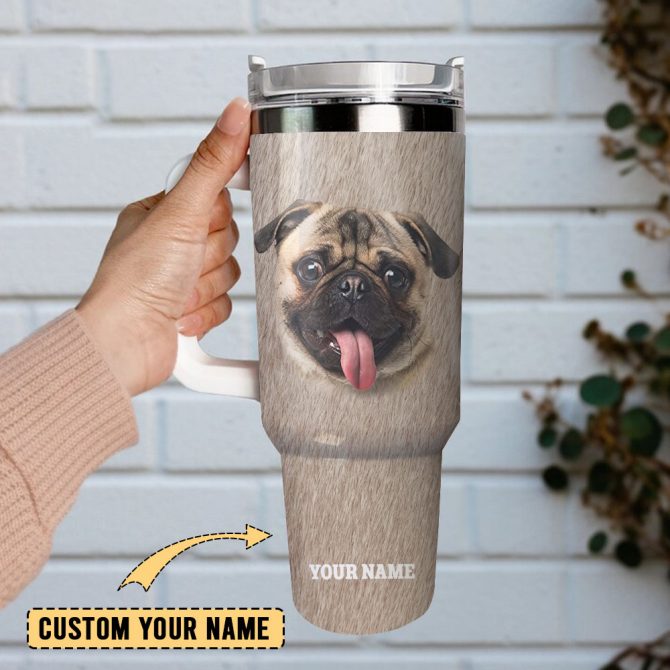 Bull Dog Custom Stanley Quencher 40Oz Stainless Steel Tumbler With Handle - Image 3