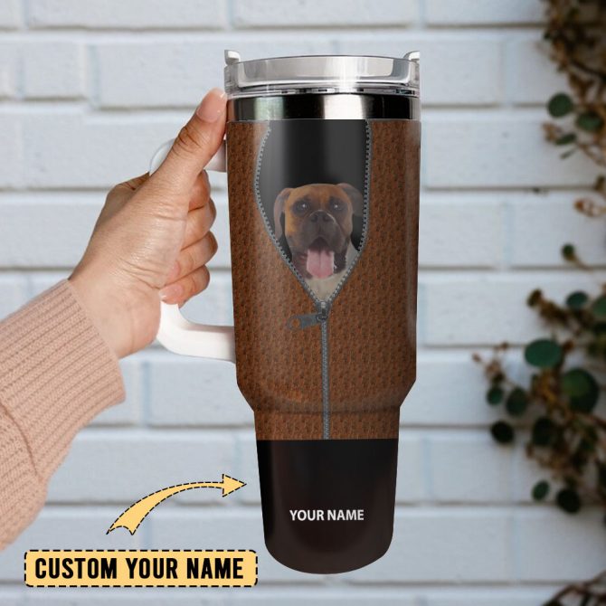 Brown Dog Custom Stanley Quencher 40Oz Stainless Steel Tumbler With Handle - Image 2