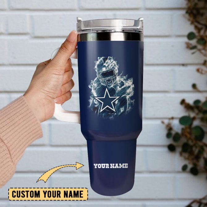Dallas Cowboys Football Nfl Sport Custom Stanley Quencher 40Oz Stainless Steel Tumbler With Handle - Image 2