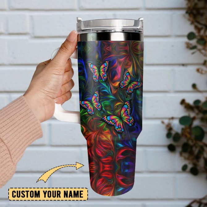 Basketball Art Custom Stanley Quencher 40Oz Stainless Steel Tumbler With Handle - Image 2