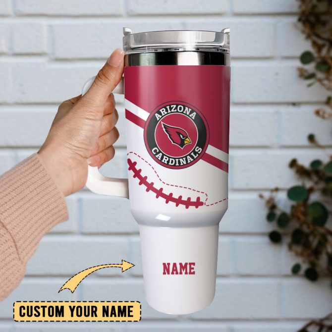 Arizona Cardinals Football Nfl Sport Custom Stanley Quencher 40Oz Stainless Steel Tumbler With Handle - Image 2