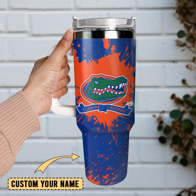 Florida Gators Ncaa Sport Football Custom Stanley Quencher 40Oz Stainless Steel Tumbler With Handle - Image 2