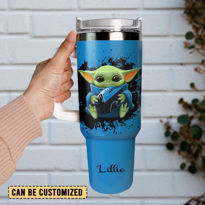 Baby Yoda Movie Custom Stanley Quencher 40Oz Stainless Steel Tumbler With Handle - Image 2