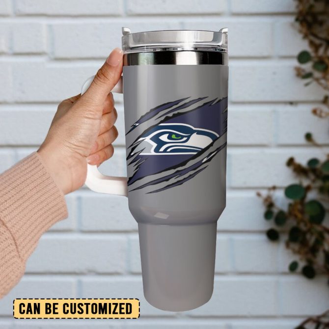 Philadelphia Eagles Football Nfl Custom Stanley Quencher 40Oz Stainless Steel Tumbler With Handle - Image 2