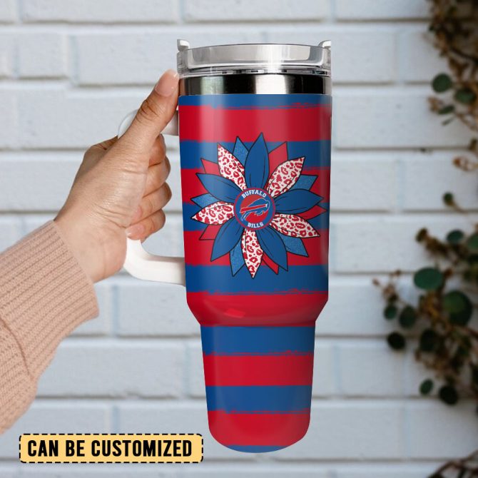 Buffalo Bills Football Nfl Custom Stanley Quencher 40Oz Stainless Steel Tumbler With Handle - Image 2