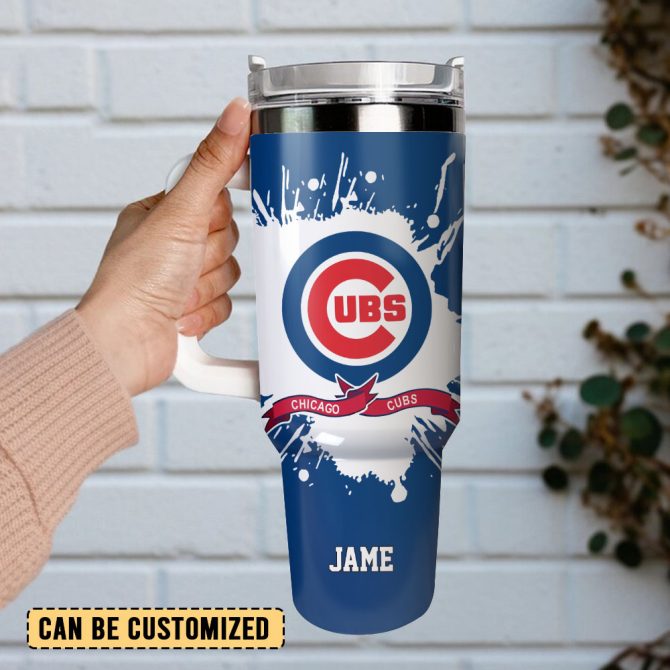 Chicago Cubs Baseball Mlb Sport Custom Stanley Quencher 40Oz Stainless Steel Tumbler With Handle - Image 2