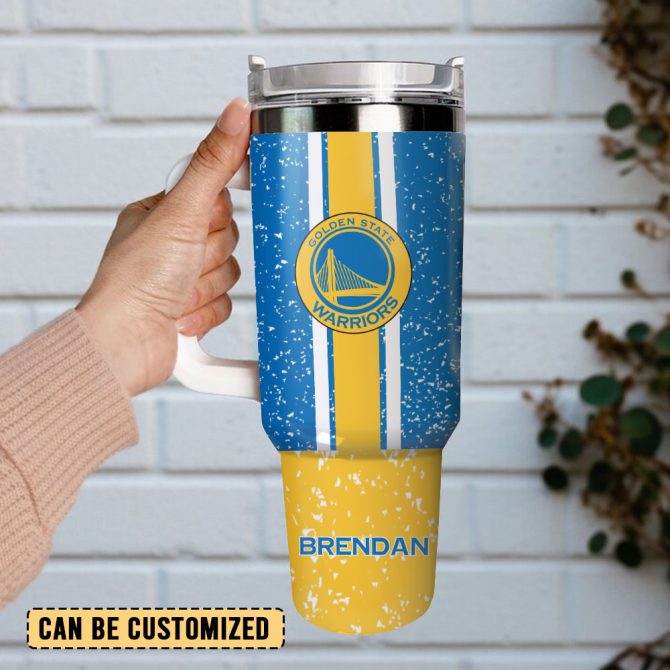 Golden State Warriors Basketball Nba Sport Custom Stanley Quencher 40Oz Stainless Steel Tumbler With Handle - Image 2