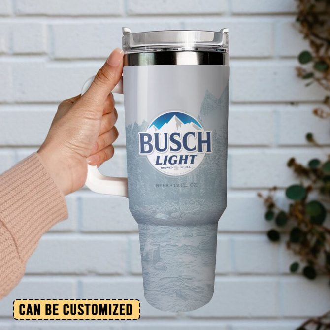 Busch Light Beer Custom Stanley Quencher 40Oz Stainless Steel Tumbler With Handle - Image 2