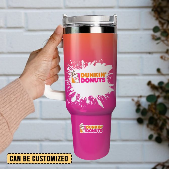 Dunkin Donuts Food Custom Stanley Quencher 40Oz Stainless Steel Tumbler With Handle - Image 2