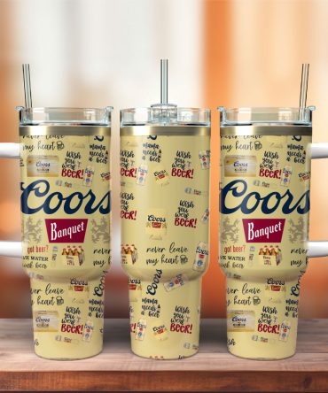 Coors Banquet Golden Beers Custom Stanley Quencher 40Oz Stainless Steel Tumbler With Handle
