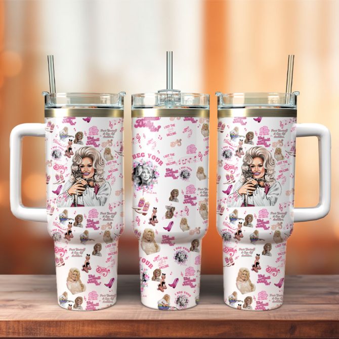Dolly Parton Singer Song Writer Custom Stanley Quencher 40Oz Stainless Steel Tumbler With Handle