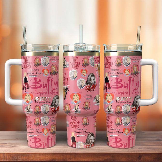 Buffy The Vampire Slayer Film Custom Stanley Quencher 40Oz Stainless Steel Tumbler With Handle