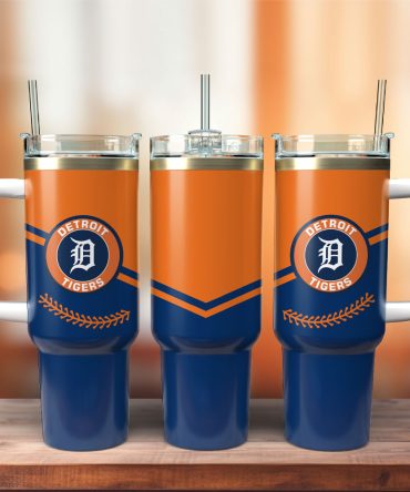 Detroit Tigers Baseball Team Mlb Custom Stanley Quencher 40Oz Stainless Steel Tumbler With Handle