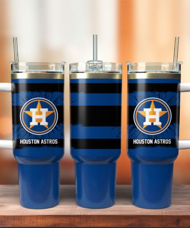 Houston Astros Baseball Mlb Sport Custom Stanley Quencher 40Oz Stainless Steel Tumbler With Handle