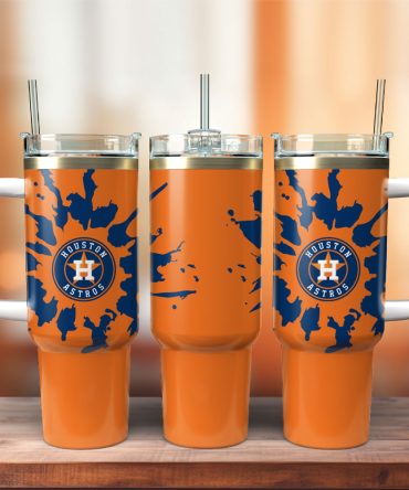 Houston Astros Baseball Mlb Sport Custom Stanley Quencher 40Oz Stainless Steel Tumbler With Handle