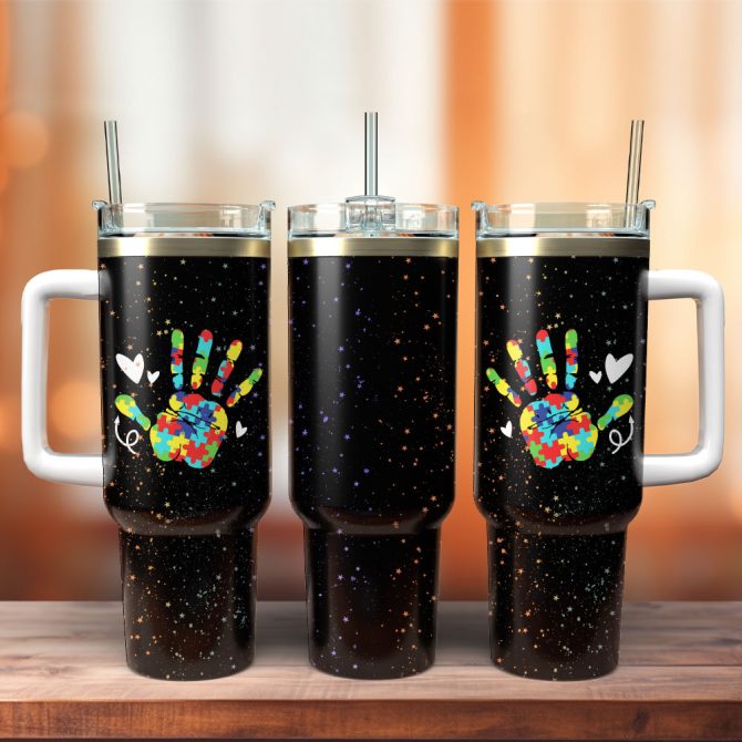 Artwork Custom Stanley Quencher 40Oz Stainless Steel Tumbler With Handle
