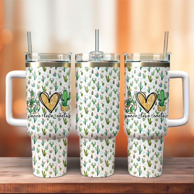 Artwork Custom Stanley Quencher 40Oz Stainless Steel Tumbler With Handle