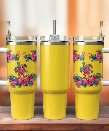 Artwork Custom Stanley Quencher 40Oz Stainless Steel Tumbler With Handle