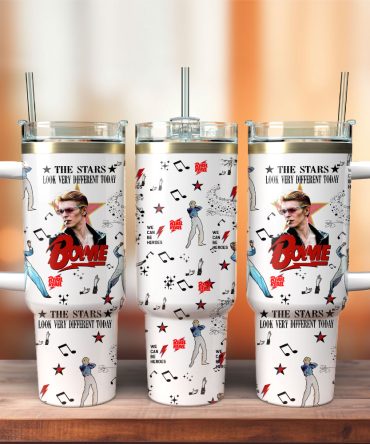 David Bowie Singer Actor Custom Stanley Quencher 40Oz Stainless Steel Tumbler With Handle