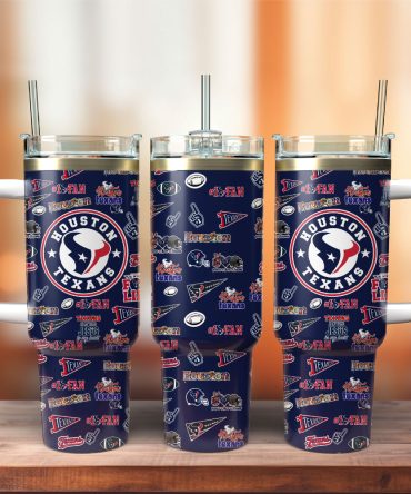 Houston Texans Football Team Nfl Custom Stanley Quencher 40Oz Stainless Steel Tumbler With Handle