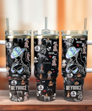 Beyoncé Music Custom Stanley Quencher 40Oz Stainless Steel Tumbler With Handle