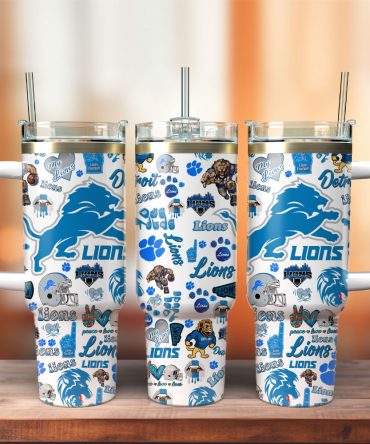 Detroit Lions Football Nfl Sport Custom Stanley Quencher 40Oz Stainless Steel Tumbler With Handle