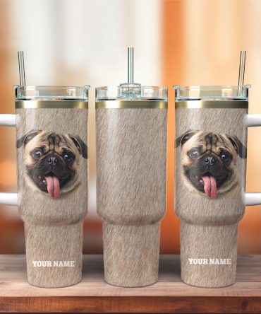 Bull Dog Custom Stanley Quencher 40Oz Stainless Steel Tumbler With Handle
