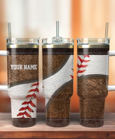 Baseball Leather Glove Sport Custom Stanley Quencher 40Oz Stainless Steel Tumbler With Handle