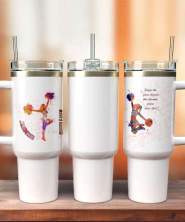 Cheerleader Artwork Custom Stanley Quencher 40Oz Stainless Steel Tumbler With Handle
