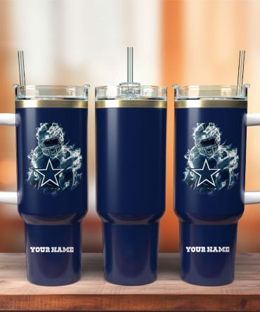 Dallas Cowboys Football Nfl Sport Custom Stanley Quencher 40Oz Stainless Steel Tumbler With Handle