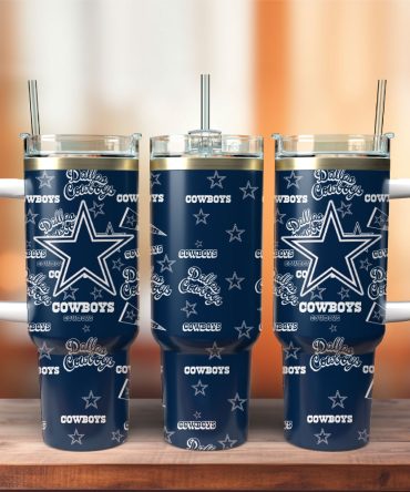 Dallas Cowboys Football Nfl Sport Custom Stanley Quencher 40Oz Stainless Steel Tumbler With Handle