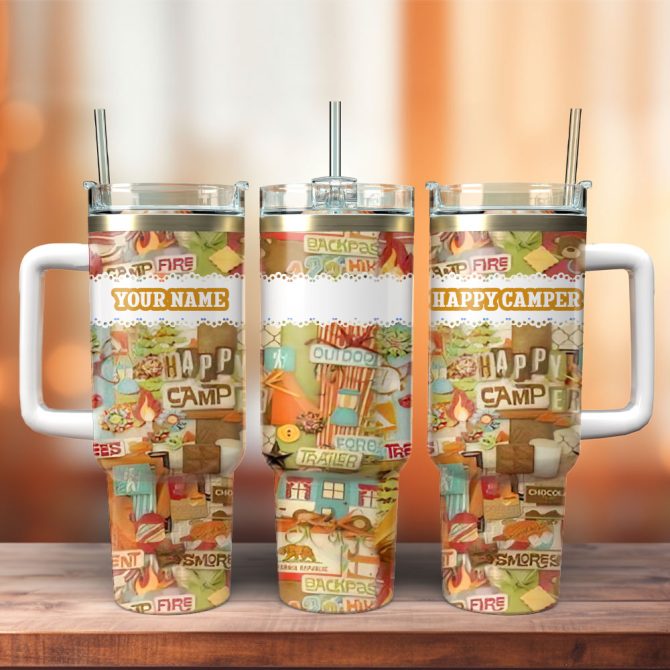 Artwork Custom Stanley Quencher 40Oz Stainless Steel Tumbler With Handle