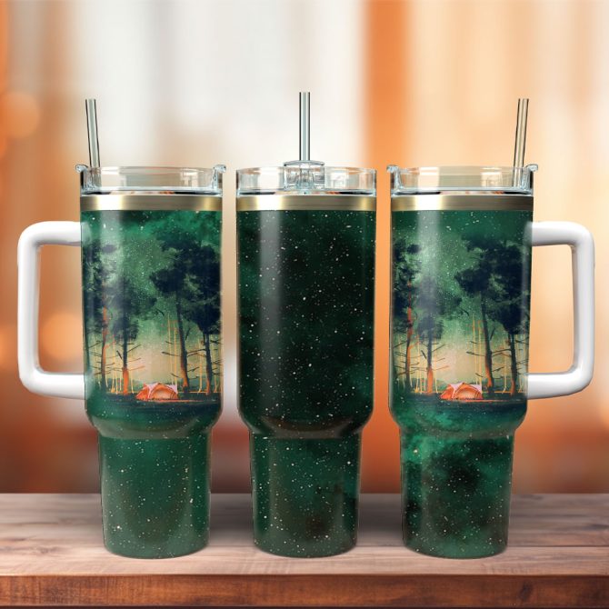 Artwork Custom Stanley Quencher 40Oz Stainless Steel Tumbler With Handle