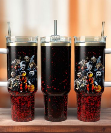 Horror Movie Characters Custom Stanley Quencher 40Oz Stainless Steel Tumbler With Handle