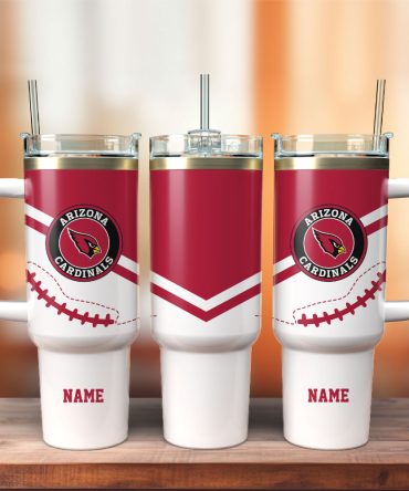 Arizona Cardinals Football Nfl Sport Custom Stanley Quencher 40Oz Stainless Steel Tumbler With Handle