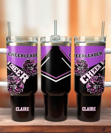 Cheerleader Sport Custom Stanley Quencher 40Oz Stainless Steel Tumbler With Handle