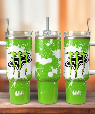 Fox Racing Monster Custom Stanley Quencher 40Oz Stainless Steel Tumbler With Handle
