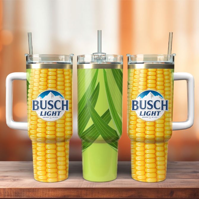 Busch Light Drink Custom Stanley Quencher 40Oz Stainless Steel Tumbler With Handle