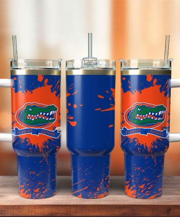 Florida Gators Ncaa Sport Football Custom Stanley Quencher 40Oz Stainless Steel Tumbler With Handle