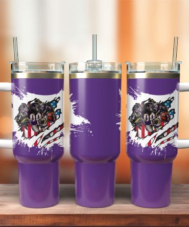 Baltimore Ravens Football Nfl Custom Stanley Quencher 40Oz Stainless Steel Tumbler With Handle