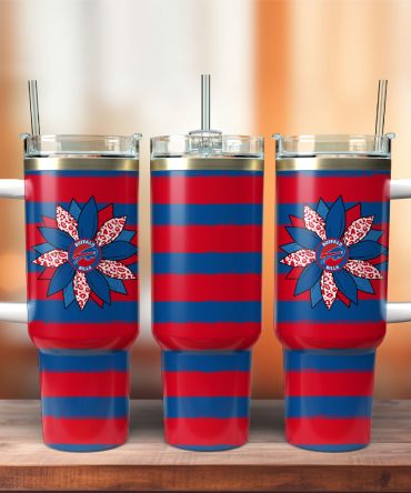 Buffalo Bills Football Nfl Custom Stanley Quencher 40Oz Stainless Steel Tumbler With Handle