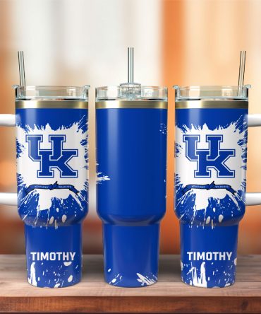 Kentucky Wildcats Basketball Ncaa Custom Stanley Quencher 40Oz Stainless Steel Tumbler With Handle