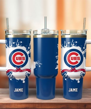 Chicago Cubs Baseball Mlb Sport Custom Stanley Quencher 40Oz Stainless Steel Tumbler With Handle