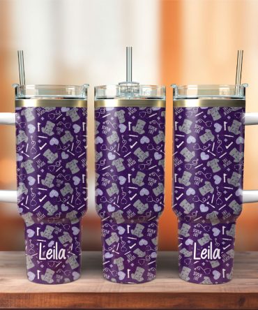 Nurse Doctor Item Custom Stanley Quencher 40Oz Stainless Steel Tumbler With Handle
