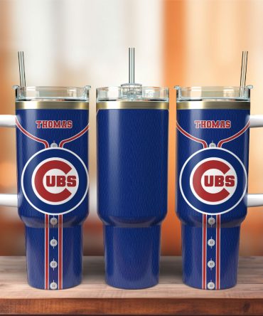Chicago Cubs Baseball Mlb Custom Stanley Quencher 40Oz Stainless Steel Tumbler With Handle
