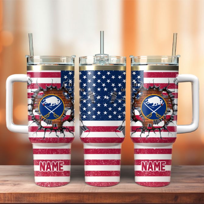 Buffalo Sabres Hockey Nhl Sport Custom Stanley Quencher 40Oz Stainless Steel Tumbler With Handle