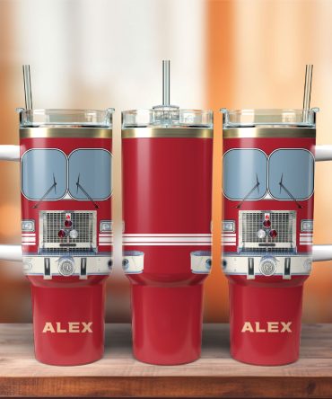 Bus Custom Stanley Quencher 40Oz Stainless Steel Tumbler With Handle