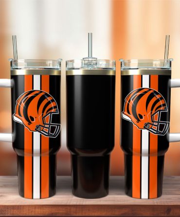 Cincinnati Bengals Football Nfl Sport Custom Stanley Quencher 40Oz Stainless Steel Tumbler With Handle